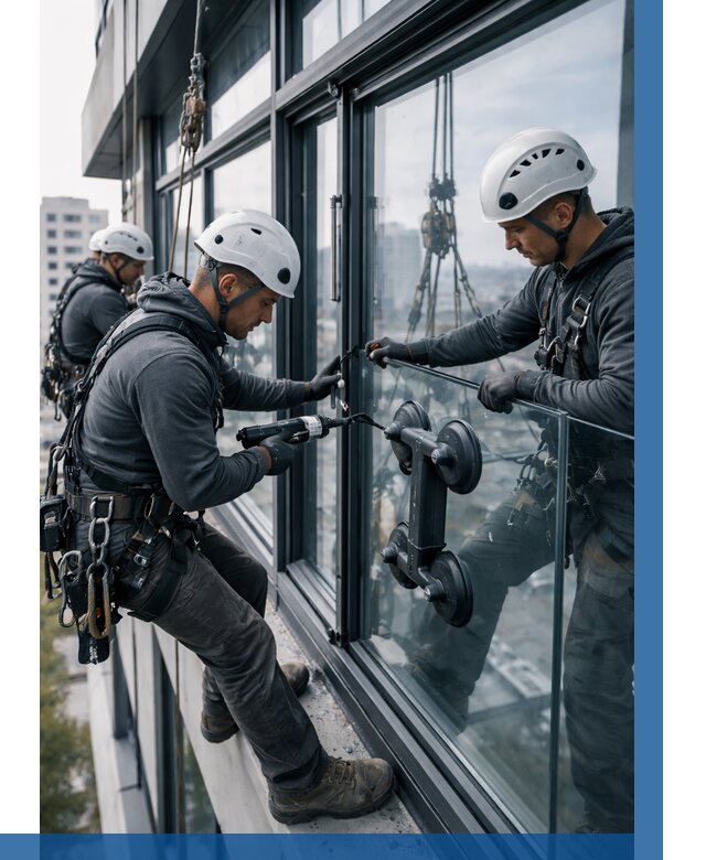 Витражное остекление зданий в Крымске от 3627 р. | ВЫСОТНИК-Крм