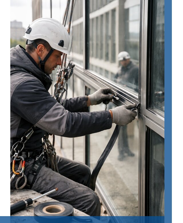 Ремонт витражных конструкций в Крымске от 3627 р. | ВЫСОТНИК-Крм