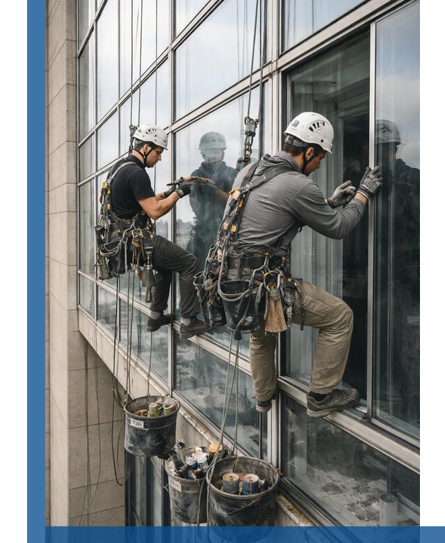 Ремонт витражных конструкций и фасадного остекления в Крымске