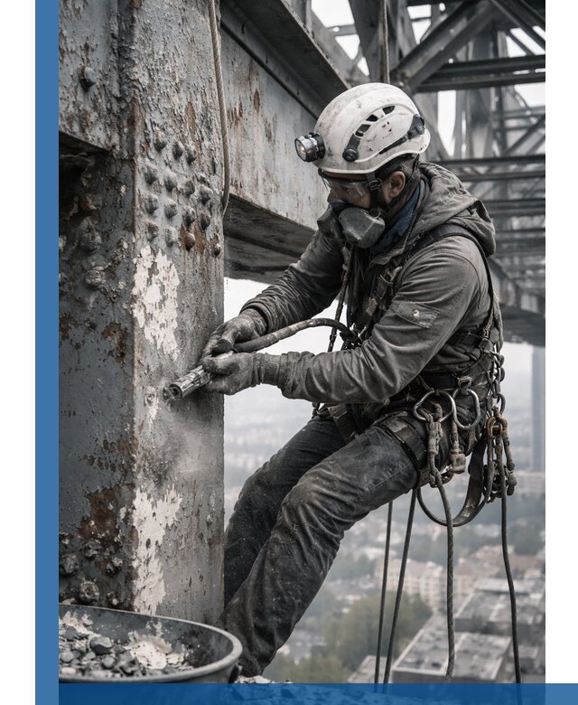 Удаление старой краски с металлических конструкций в Крымске