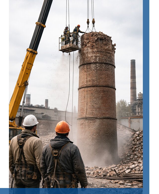 Демонтаж дымовой трубы в Крымске от 93267 р. | ВЫСОТНИК-Крм, смета