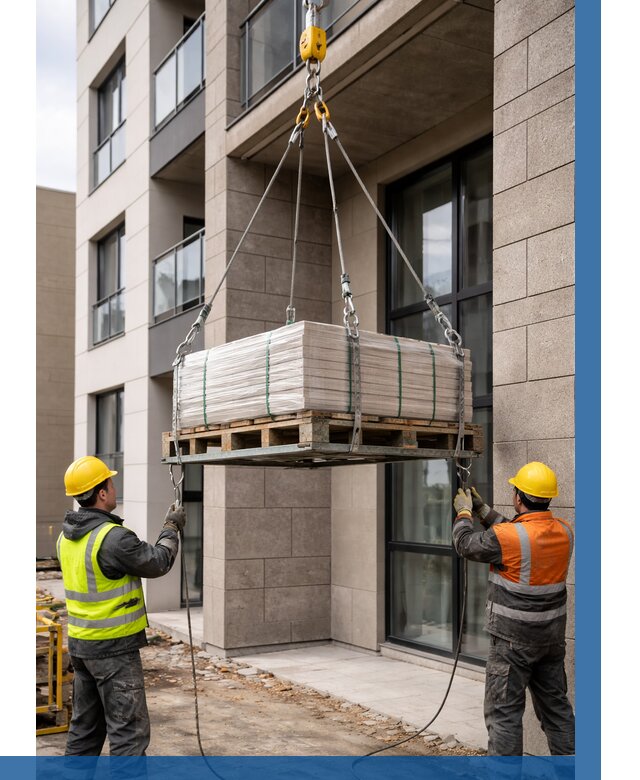 Подъем керамогранита на этаж в Крымске от 3627 р. | ВЫСОТНИК-Крм