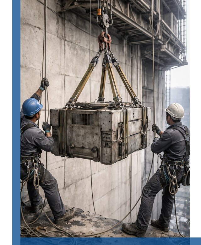 Такелажные работы на высоте, подъем и монтаж грузов в Крымске