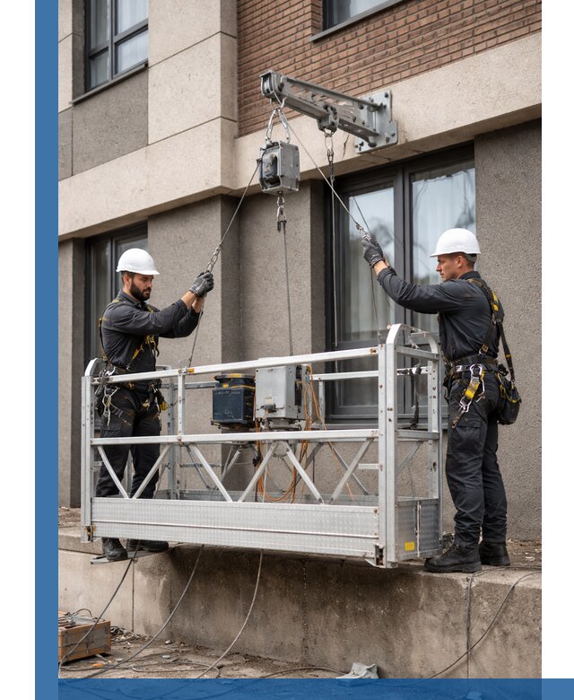 Монтаж и подъем фасадной люльки в Крымске с гарантией безопасности