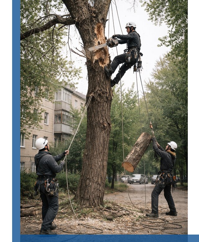 Срочное удаление аварийных деревьев в Крымске с гарантией безопасности