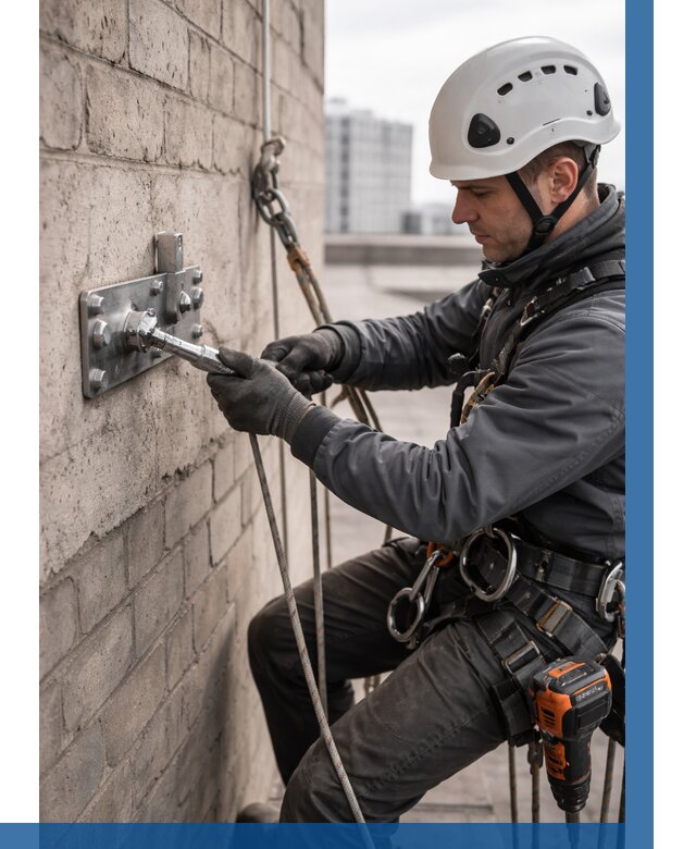 Установка анкерных точек в Крымске от 3627 р. | ВЫСОТНИК-Крм