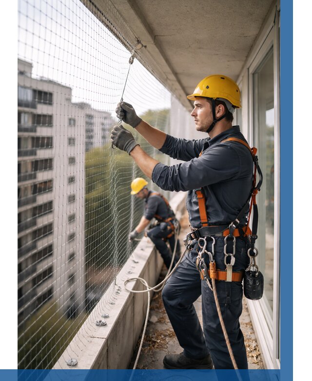 Монтаж сетки от птиц в Крымске от 4663 р. | ВЫСОТНИК-Крм