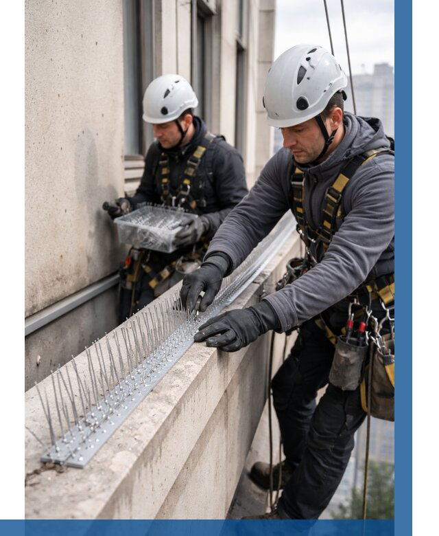 Установка шипов от птиц в Крымске от 881 р. | ВЫСОТНИК-Крм